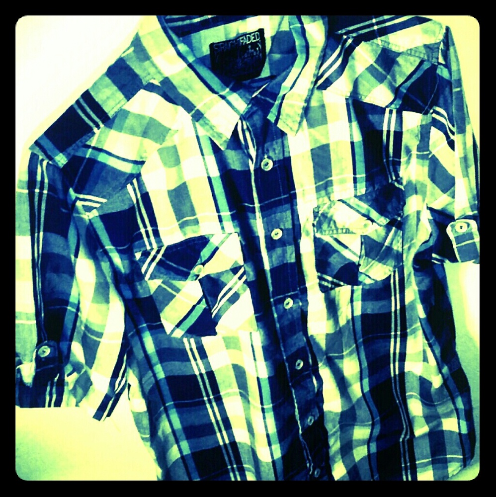 Straightfaded Button up Mens Shirt
